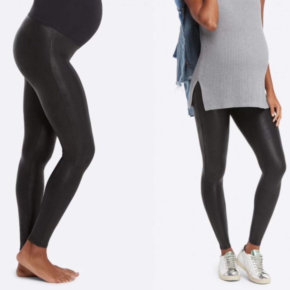 Spanx Faux leather maternity leggings